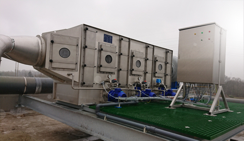 Horizontale scrubber